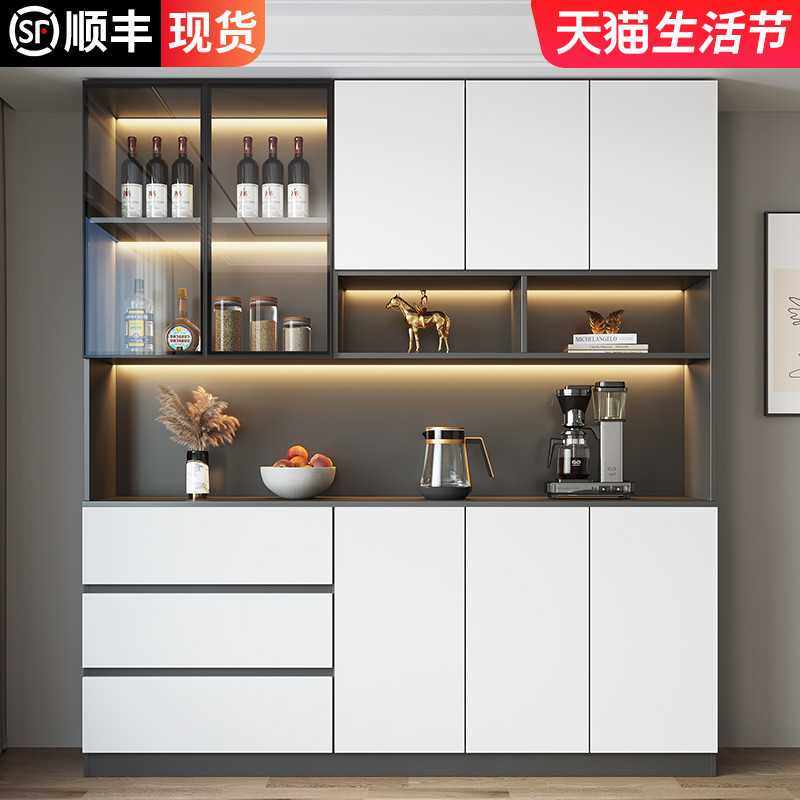 餐边柜高柜一体靠墙现代简约轻奢客厅餐厅家用茶水酒柜收纳储物柜,3C数码配件,摄像机配件,淘宝优惠券,粉丝福利购,淘宝优惠卷