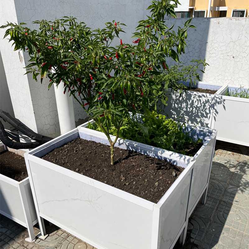 1P2R 种植箱阳台种菜箱铝合金花坛框架庭院种花箱花盆种树盆瓷