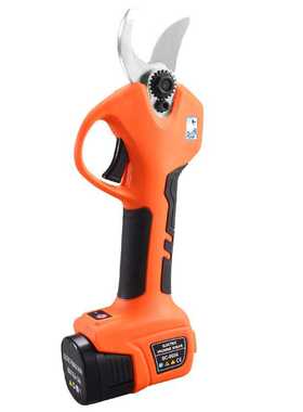 犀克橙色电动修枝剪电动剪刀充电式园林树枝修枝剪手持式电剪刀