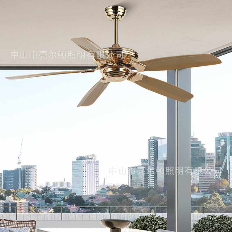 大尺寸52寸带风扇吊灯客厅餐厅电风扇东南亚商用餐厅复古无灯风扇