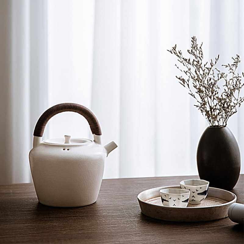 梵山堂陶壶茶壶陶瓷苏打釉烧水泡茶壶煮茶器功夫茶具可养开片汤沸