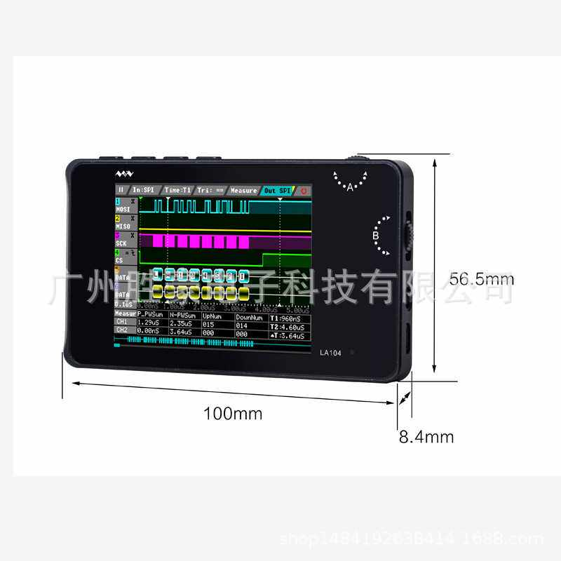 mini脱机式LA104逻辑分析仪4通道SPI IIC UART