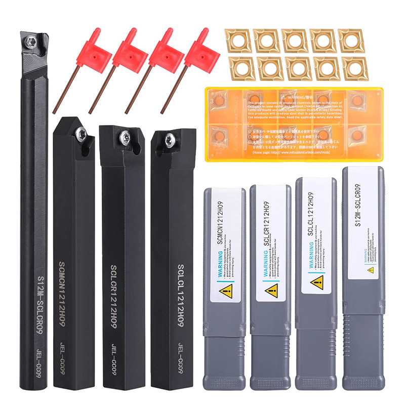 S12M SCLCR09/SCLCR1212H09车削工具套装车床刀杆4支装CCMT090204