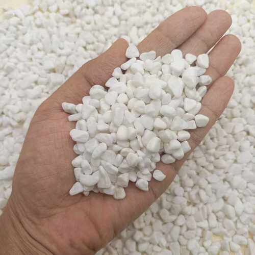白石子白碎石水磨石地用白石子庭院造景园林鹅卵石盆栽白卵石
