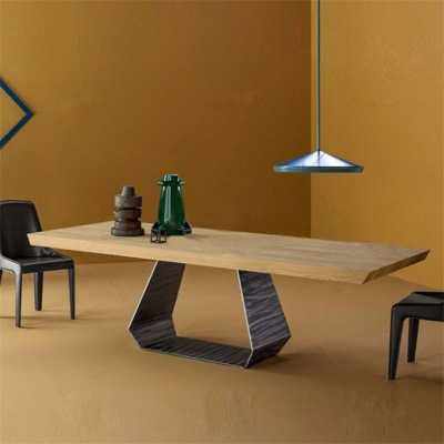 美式工业风实木办公桌家用电脑桌书桌会议桌写字台工作台洽谈桌