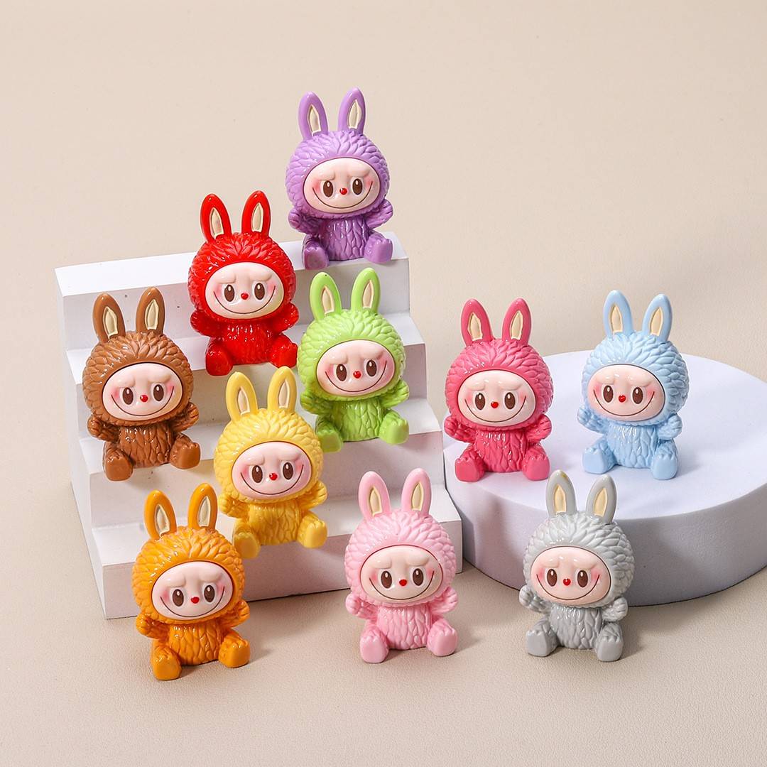 labubu拉布布蛋糕装饰diy奶油胶配件插树脂迷你生日蛋糕摆件点缀