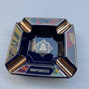 荧光色特立尼达3T大号陶瓷烟灰缸创意个性4槽高档家用灭烟器