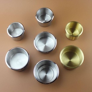 大小号铜杯 不锈钢可乐杯托 烟灰缸 德州扑克桌子 娱乐游戏桌配件