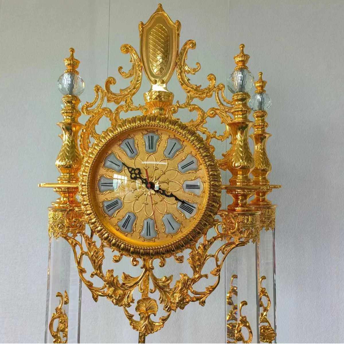 欧式落地钟欧式立钟豪华别墅家用落地钟客厅水晶落地钟