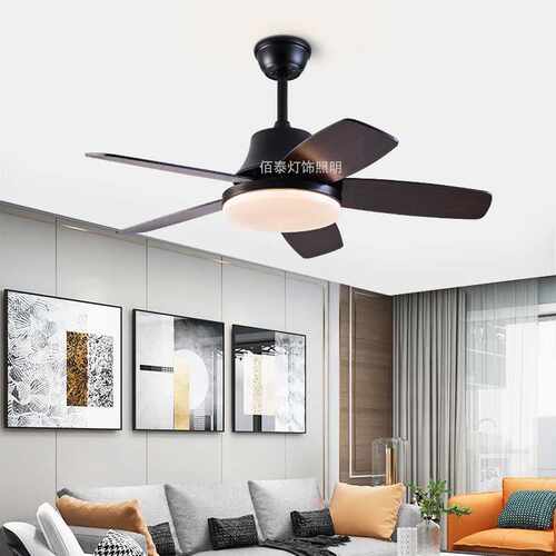 风扇灯亚马逊跨境新款吊扇带灯遥控ceiling fan light客厅吊顶UL