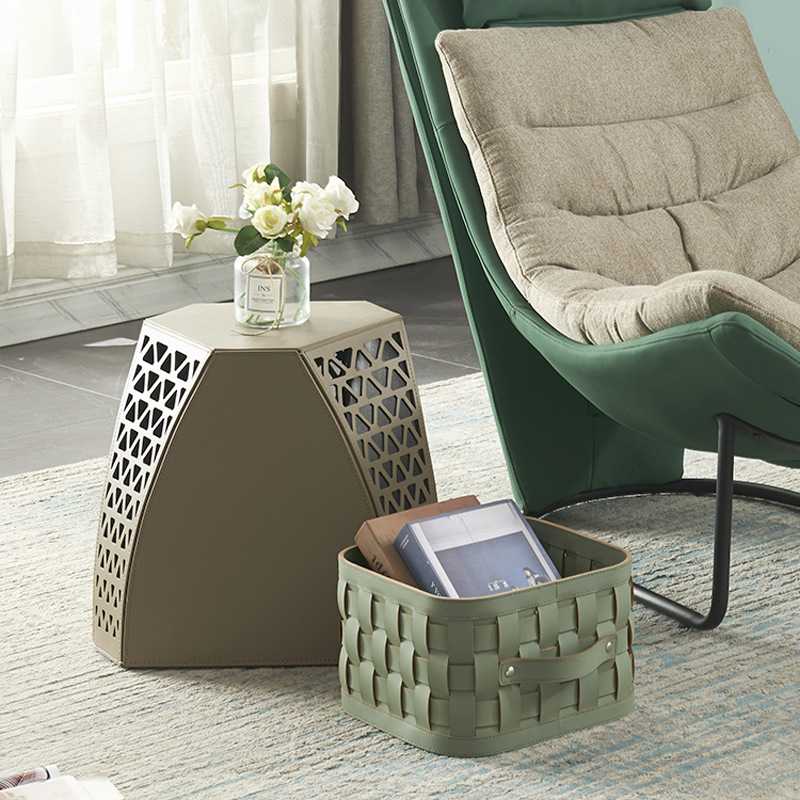 换鞋凳家用矮凳轻奢设计师客厅马鞍皮沙发搁脚凳边几梳妆凳小凳子