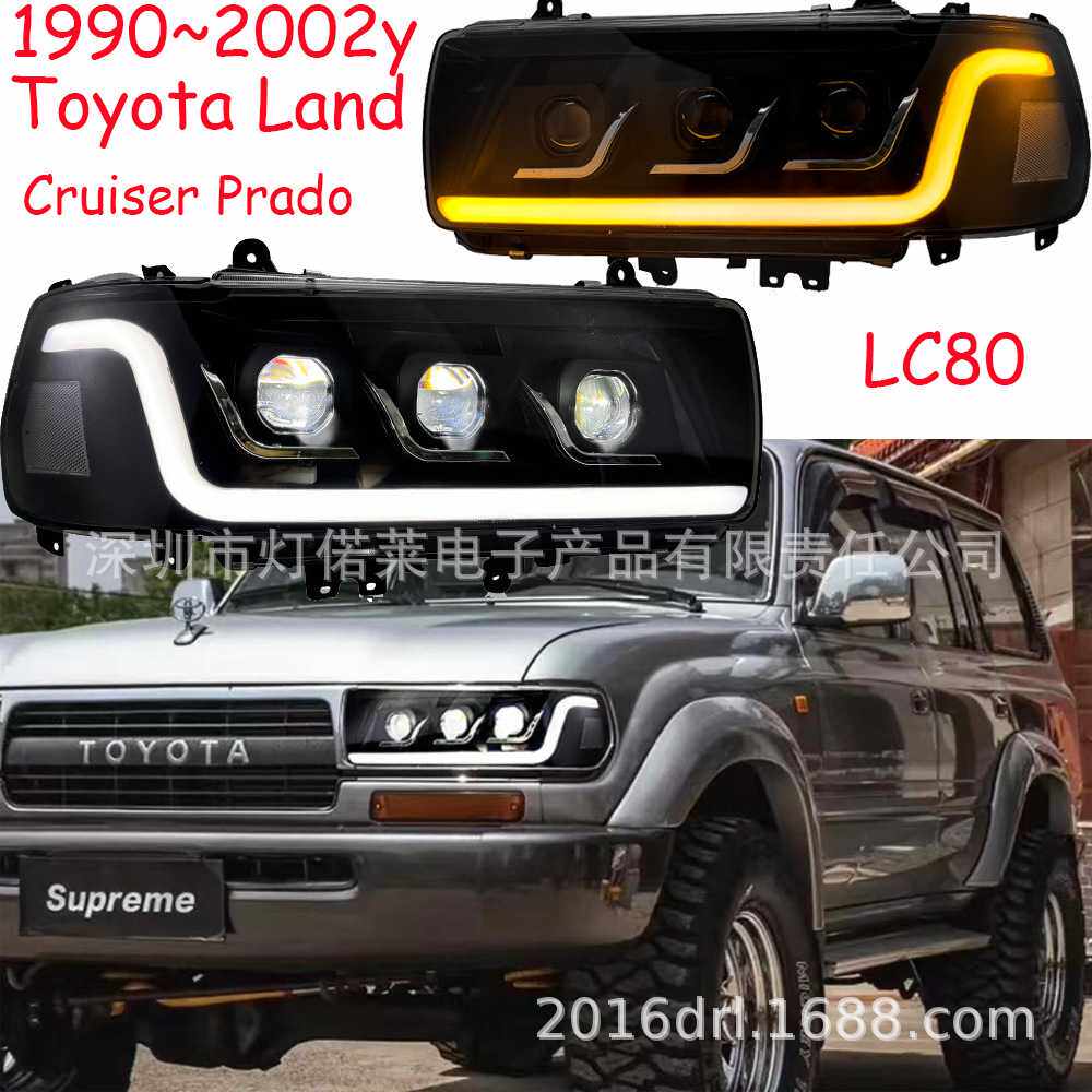 适用于丰田陆地巡洋舰普拉多LC180大灯总成改装LED日行灯90