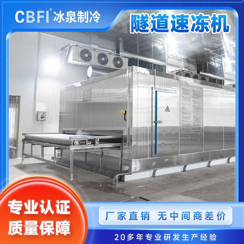 厂家直销大型隧道式速冻机食品海鲜肉类速冻设备-30℃超低温冷却