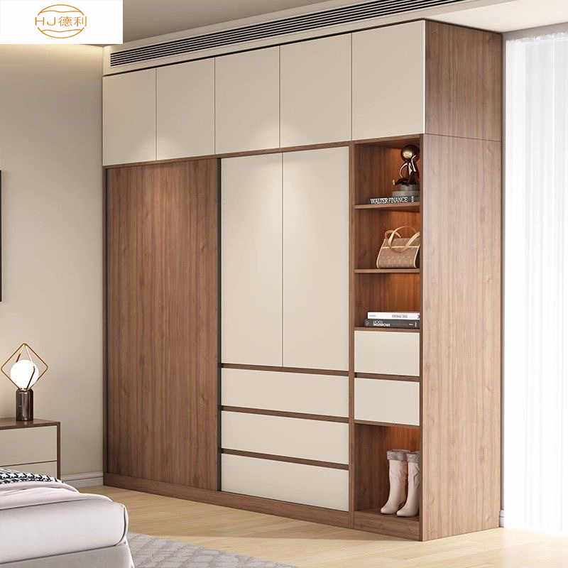 家用实木衣柜卧室现代简约储物收纳柜子儿童房爆款免安装实木衣橱