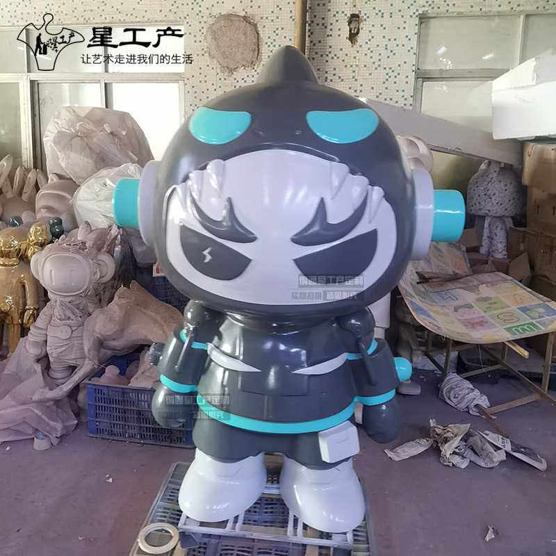 网红潮玩KAWS玻璃钢公仔卡通动漫雕塑商场美陈摆件广场人物雕塑