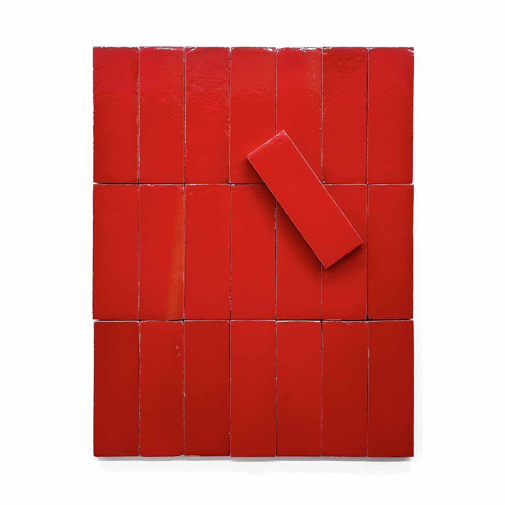 zellige纯手工泥胚 摩洛哥手工砖大红复古陶土砖卫生间墙砖背景墙