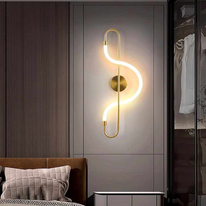 轻奢大气卧室床头灯客厅电视背景墙壁灯现代简约创意个性长条灯具