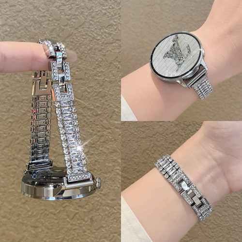 靓戴oppowatchx3表带金属三排钻