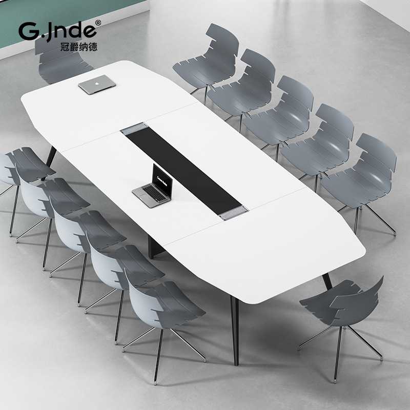 会议桌长桌简约现代长条桌子会议室办公桌椅小型6人8工作台洽谈桌