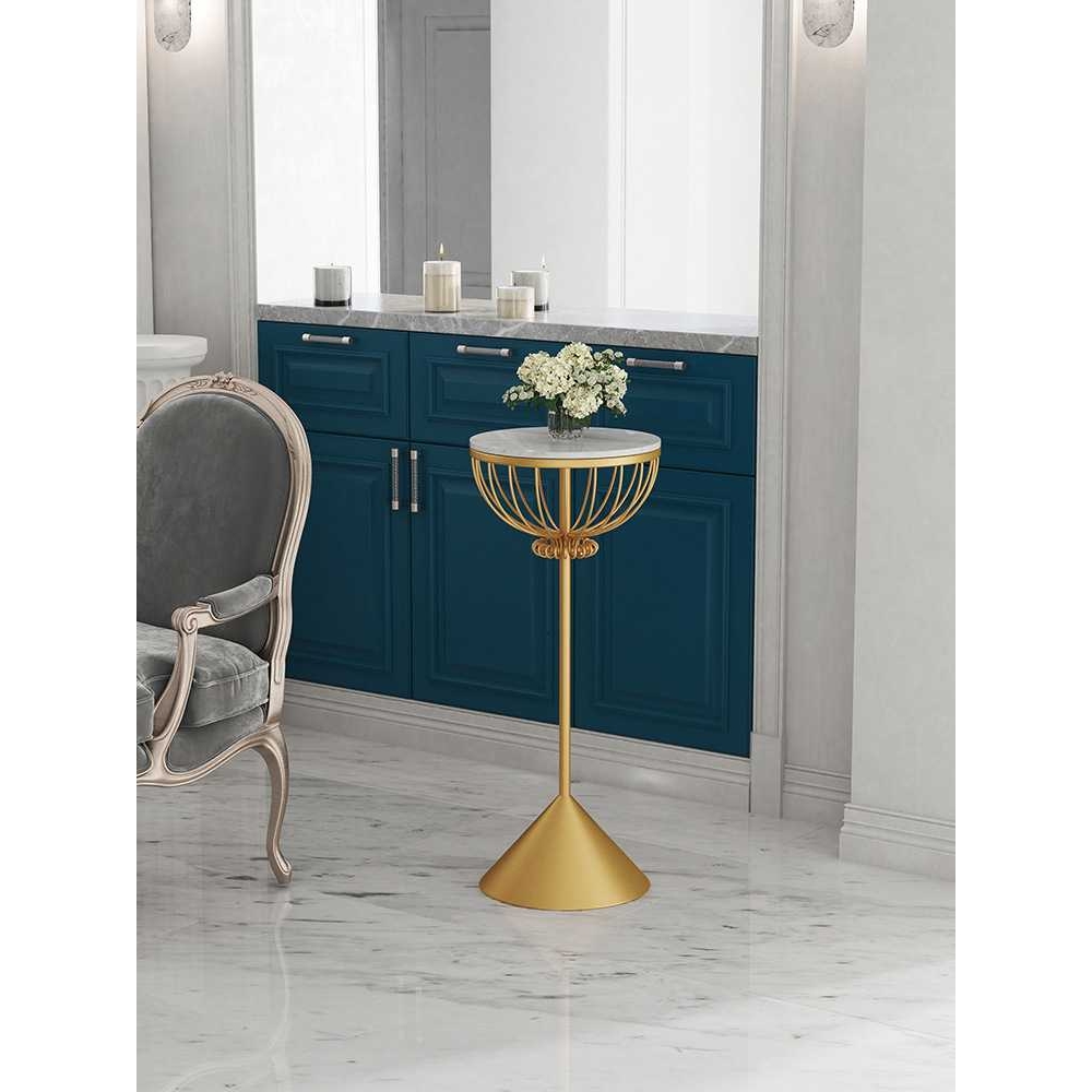 意大利HAI高档北欧轻奢花架客厅绿萝落地式大理石置物架室内花盆