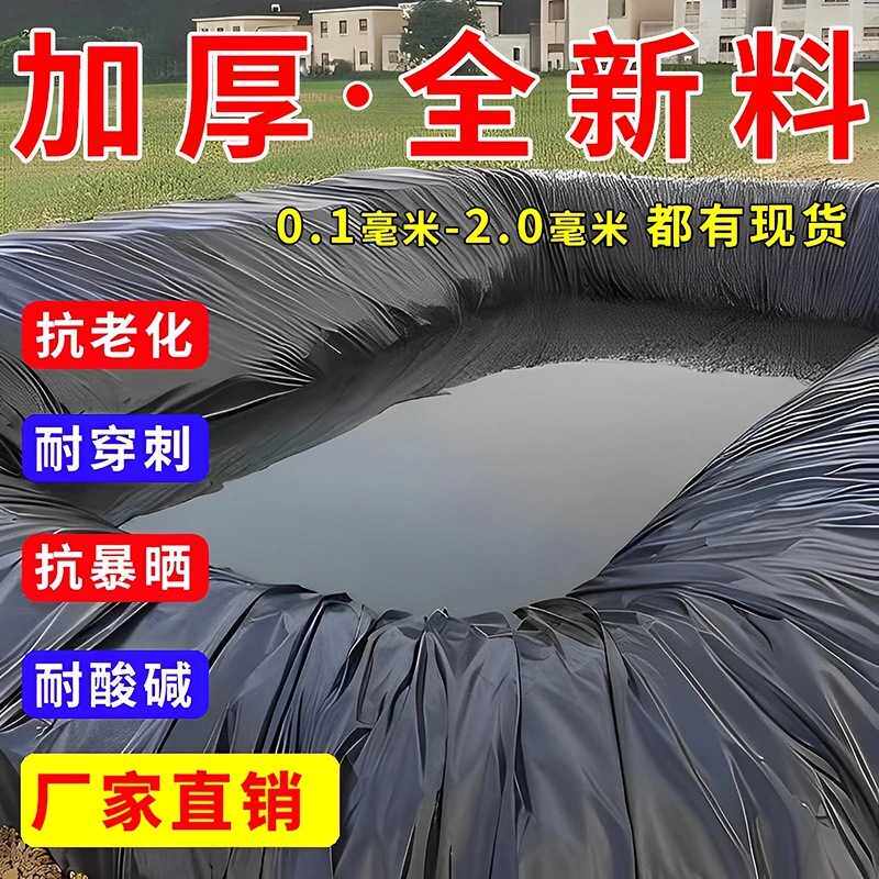 加厚防渗膜土工膜鱼塘鱼池蓄水池防水防渗护坡布庭院地基黑膜地膜
