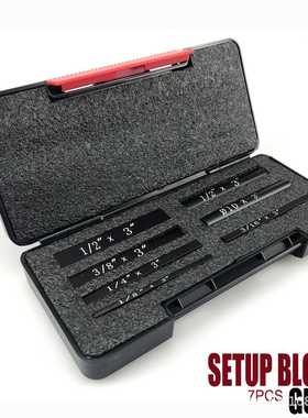 木工7件套台锯设置块高度规套件测量平垫模块Setup Blocks guage