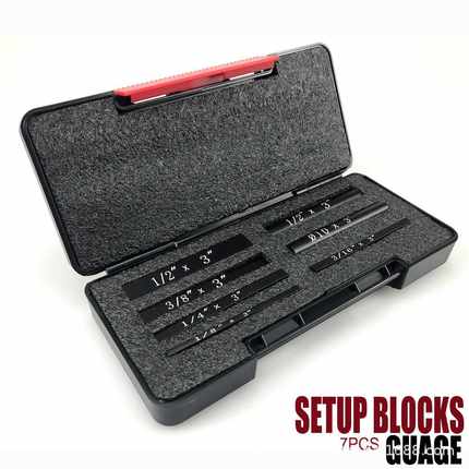 木工7件套台锯设置块高度规套件测量平垫模块Setup Blocks guage