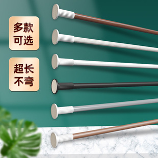 亚麻全遮y光客厅隔断成品窗帘窗帘杆一整套 伸缩杆免打孔卧室安装