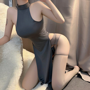 性感睡衣小胸聚攏帶胸墊蕾絲誘惑吊帶睡裙女2025新款 高級(jí)感睡裙