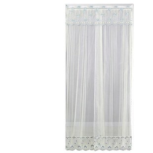 家用防蚊虫i门帘蕾丝双层绣花免打孔自粘隔断帘厨房卧室通风 新款