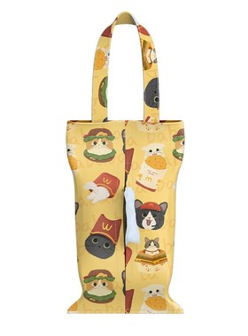 INKI X 呦呦铃儿 麦门可爱抽纸纸巾盒椅背吊挂纸巾包 车载纸巾袋