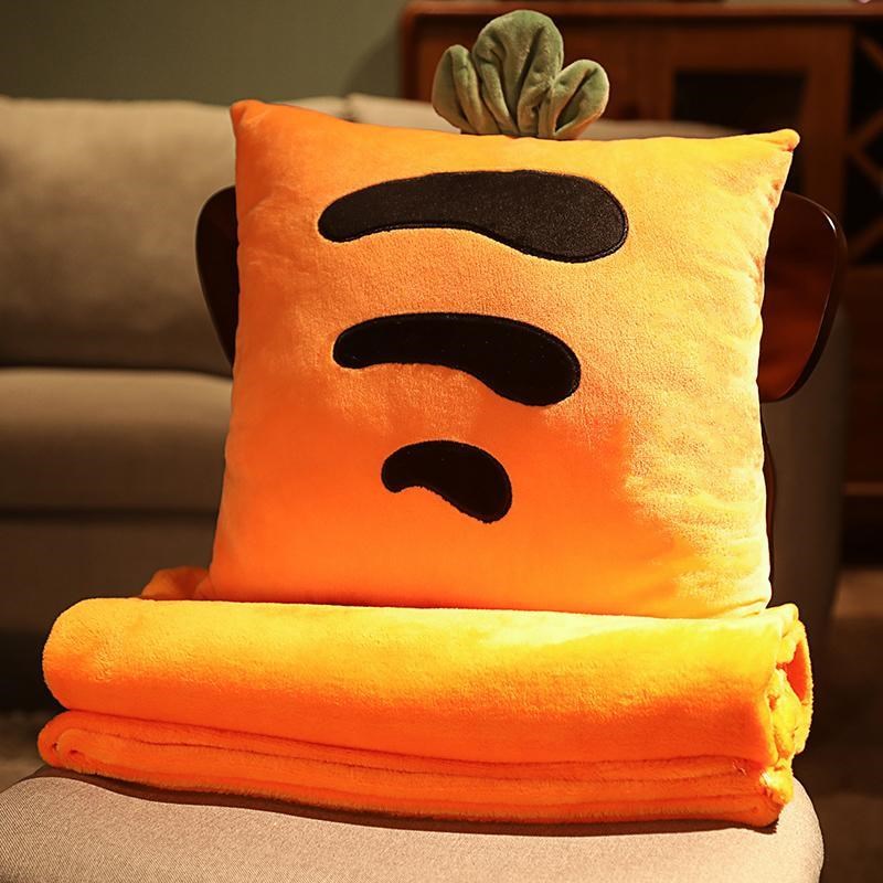 抱枕被子两用办公室多功能汽车内靠垫三合一折叠午U休神器午睡毯