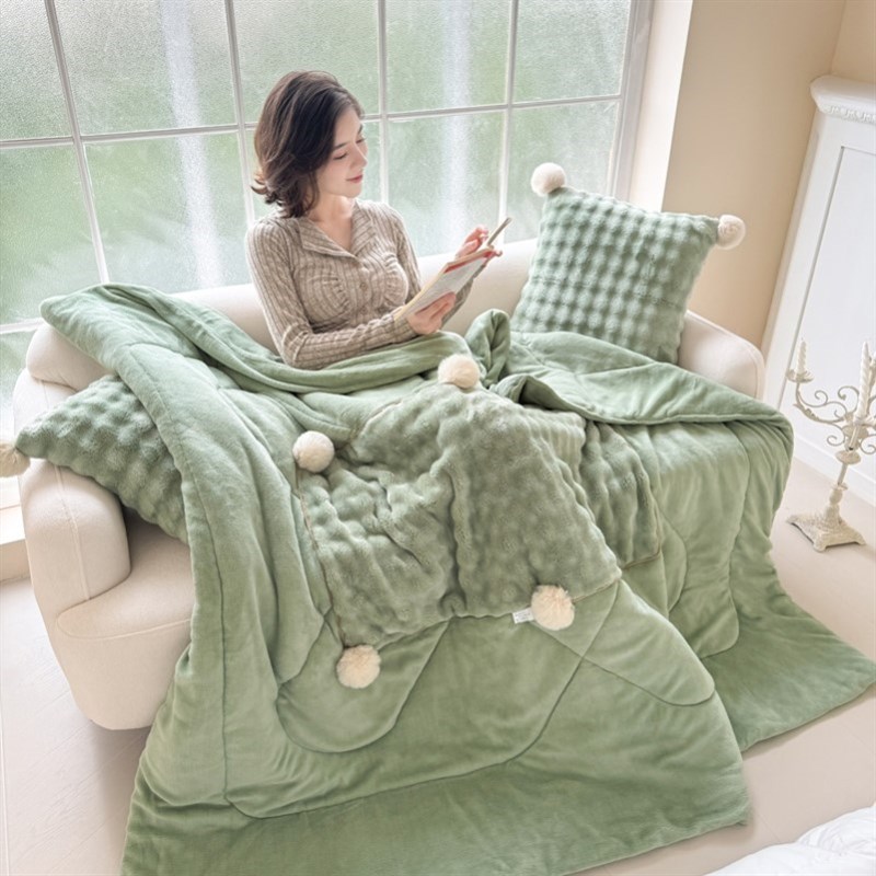 多功能抱枕c被子两用空调被车载折叠靠垫办公室午睡枕头毯子二合