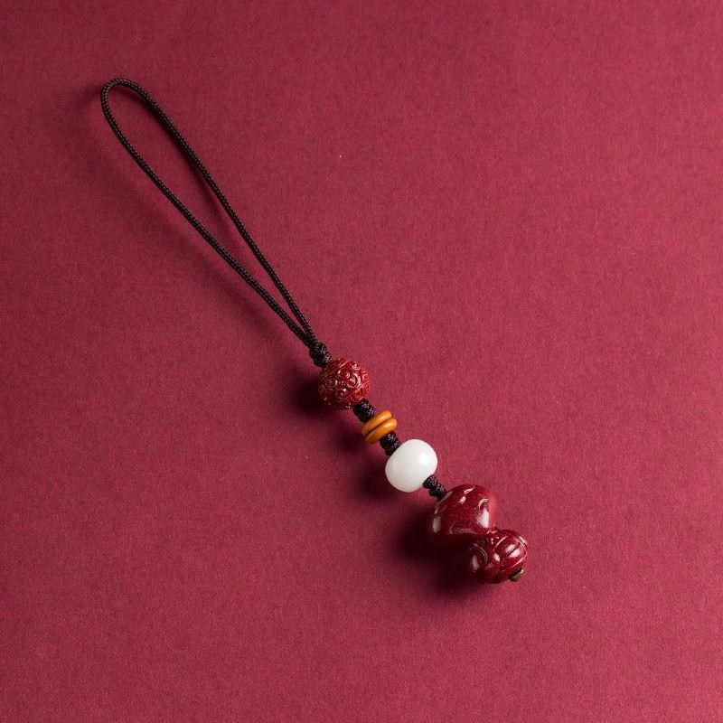 杭州灵隐朱砂十二j生肖手机链挂件吊坠本命年礼物12生肖挂件高含