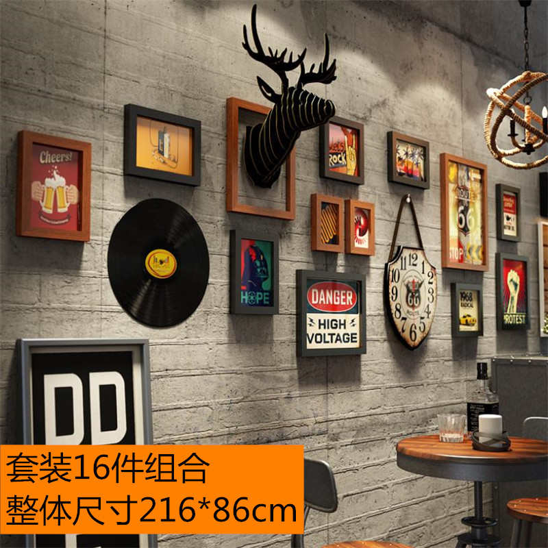清吧装饰品墙面挂件工业s风烧烤饭店壁挂发廊咖啡店墙上复古挂饰
