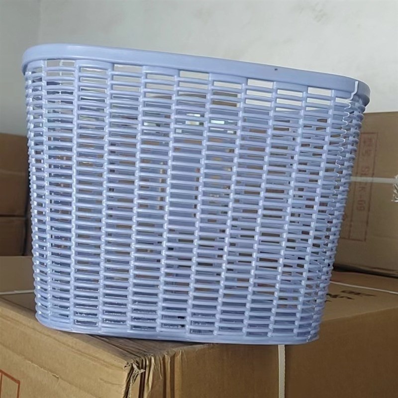 自行车车篮 复古柳条车筐 折叠车菜篮子 P淑女车塑料筐 厂家