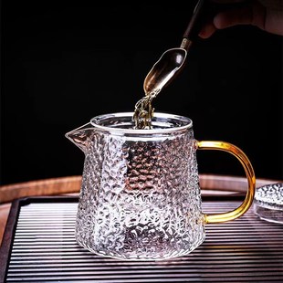 家用煮茶 玻璃茶壶过滤泡茶壶耐高s温加厚锤纹煮茶器花茶茶具套装