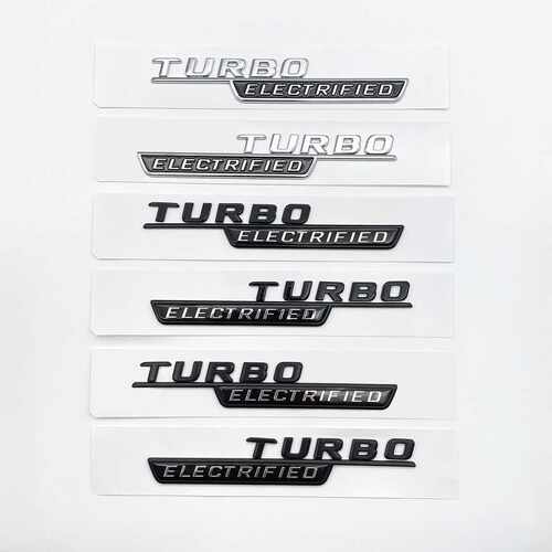 适用奔驰AMGC43电气化涡轮增压翼子板贴标TURBOELECTRIFIED侧标贴