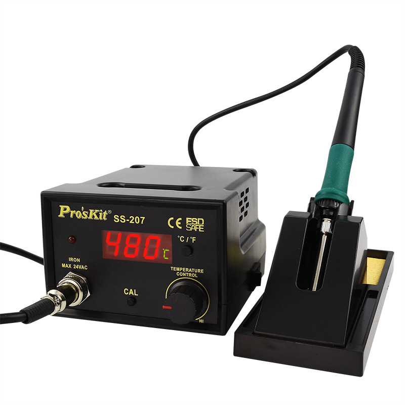 宝工Proskit SS-207H 防静电控温焊台数显恒温电 焊台电烙铁 60W