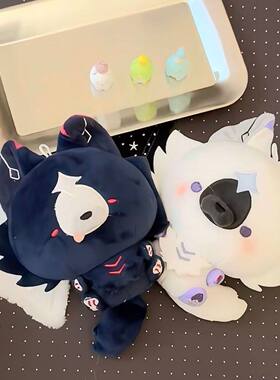 洛克王国恶魔狼10cm毛绒挂件