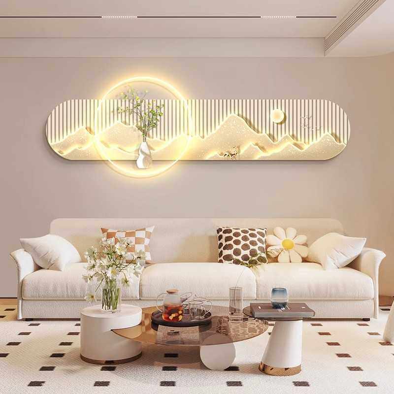 奶油风客厅装饰画北欧风绿植创意发光灯画卧室壁画沙发背景墙挂画,鲜花速递/花卉仿真/绿植园艺,其它园艺用品,淘宝优惠券,粉丝福利购,淘宝优惠卷