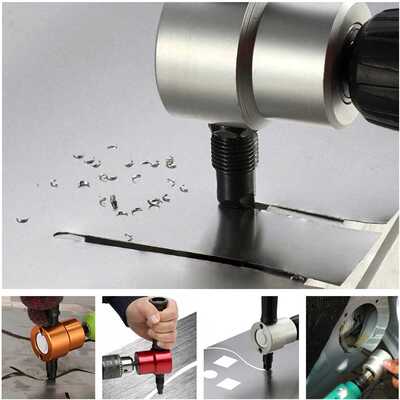 Metal Sheet Cutter Double Head Iron Nibbler Cutting Power To