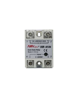 SSR-40 DA 40A DC 3-32V到AC 24-480V SSR固态继电器