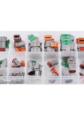 跨境 152pcs盒装 2-12孔DT系列汽车电线连接器/公母防水接插件