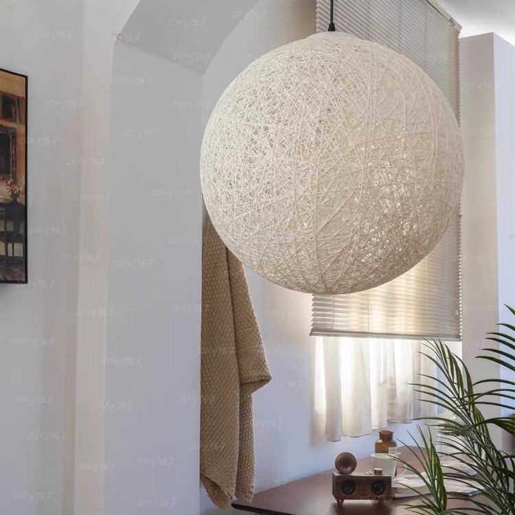 工装家装设计师款手工藤艺麻球吊灯侘寂风民宿复古卧室日式灯具,鲜花速递/花卉仿真/绿植园艺,其它园艺用品,淘宝优惠券,粉丝福利购,淘宝优惠卷