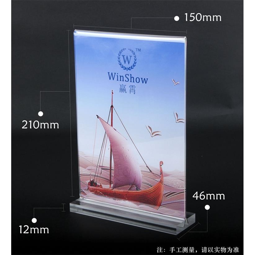 A5台卡 水晶抽拉八角台牌 亚克力桌牌透明席位牌酒水牌赢霄7015