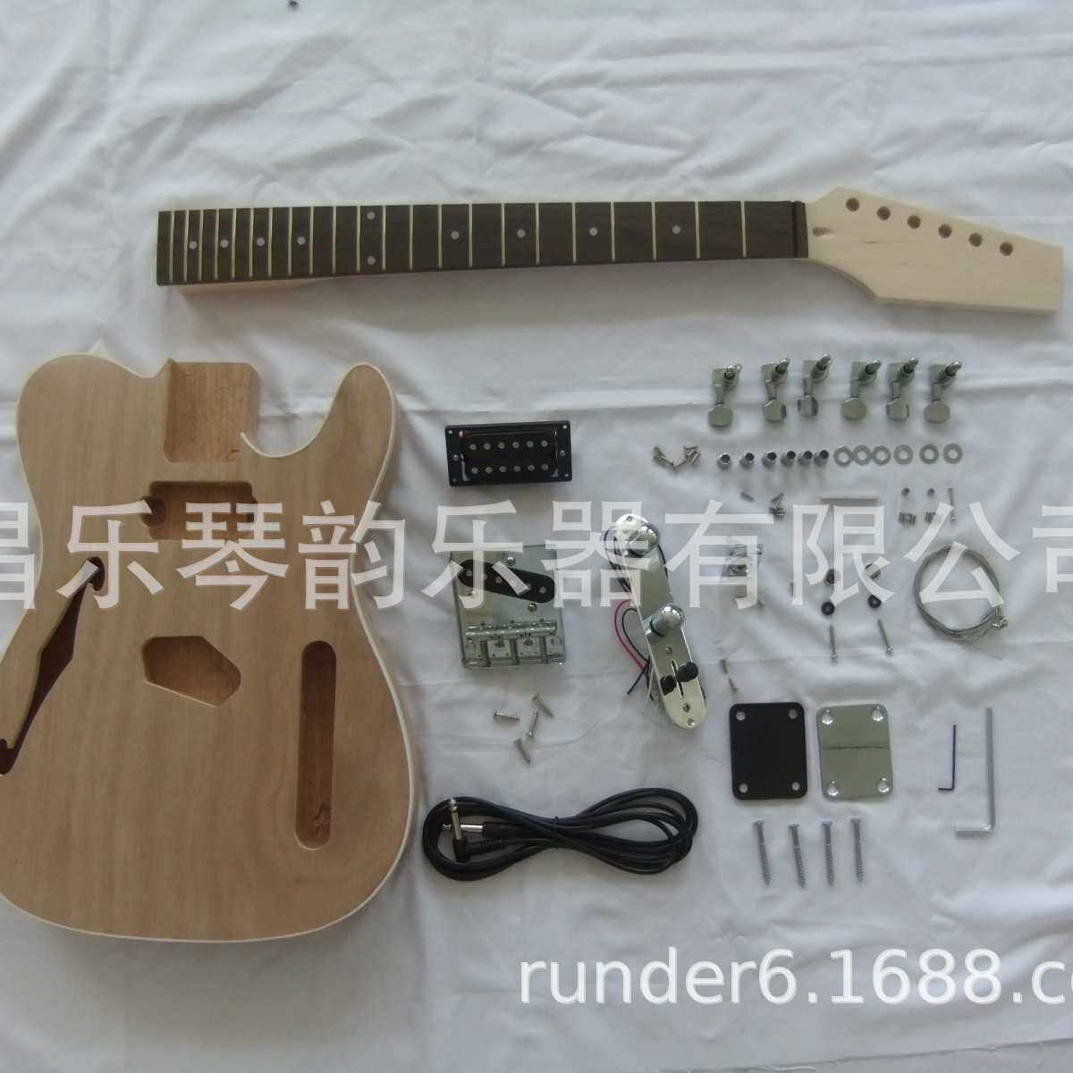 摇滚电吉他TLF孔TL固定琴桥跨境套装桃花心木桃花心木琴身