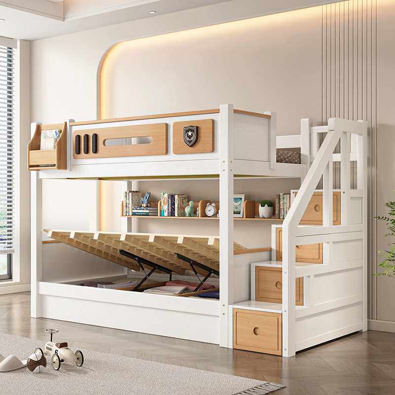 儿童床高低子母床上下床双层床楼梯柜高低床高箱小户型两层床收纳