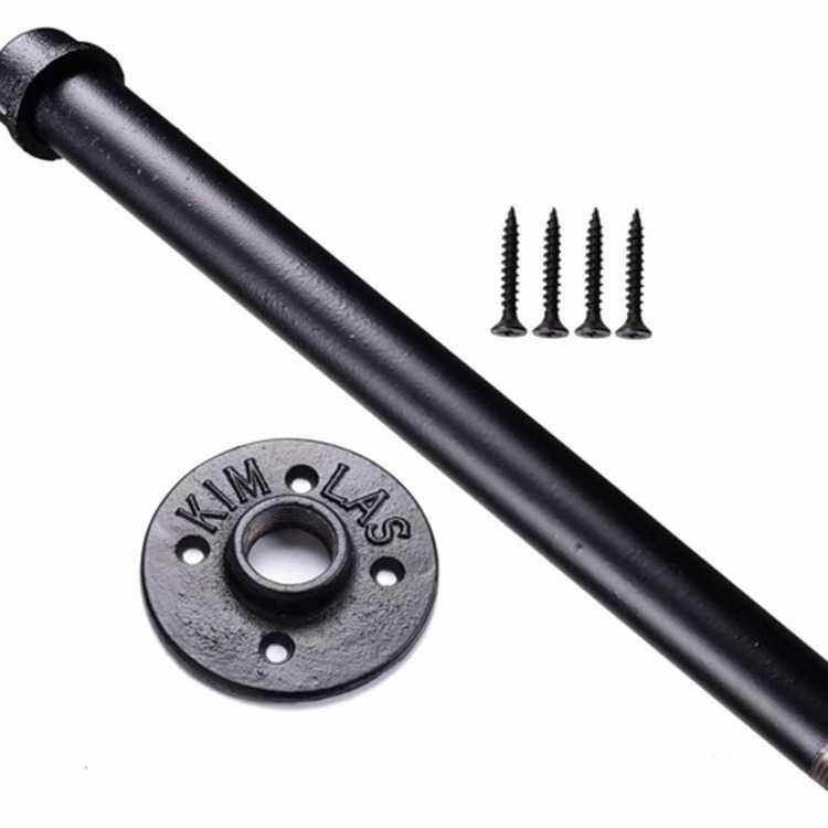 跨境砖供北欧层板铁艺水管支撑架复古托架单层管子墙上置物架壁挂