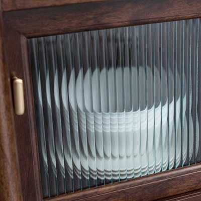 钢琴师餐边柜 实木茶水柜咖啡机摆放台轻奢茶柜置物柜靠墙茶